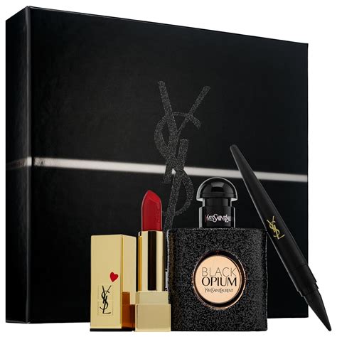 black opium yves saint laurent 90|opium black gift set boots.